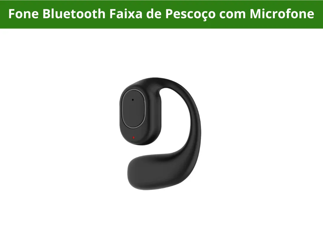 Fone Bluetooth Faixa de Pescoço com Microfone